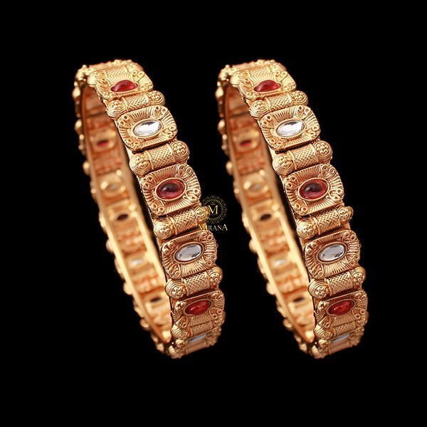 Ananya Ruby Antique Designer Bangles