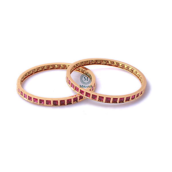 Pankhi Ruby Polki Designer Bangles