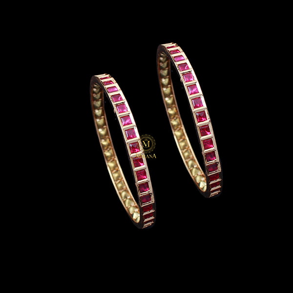 Pankhi Ruby Polki Designer Bangles