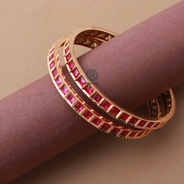 Pankhi Ruby Polki Designer Bangles