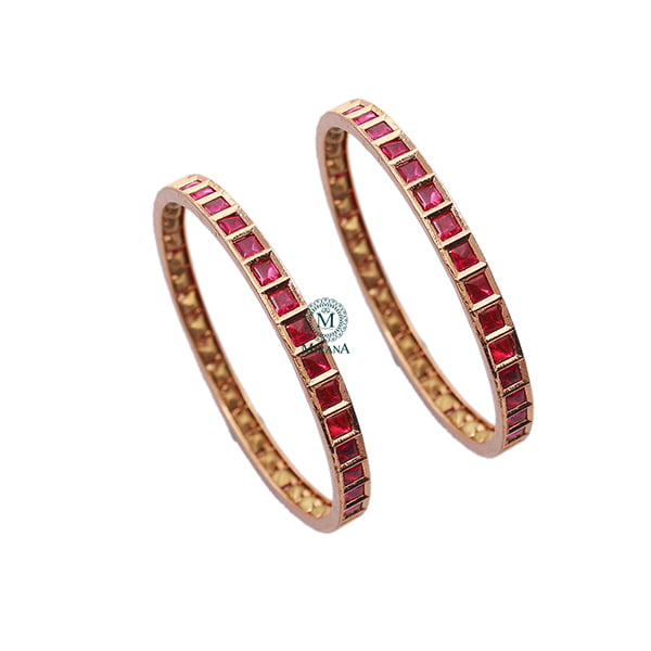 Pankhi Ruby Polki Designer Bangles