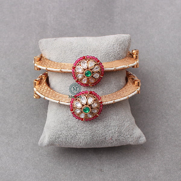 Roshita Ruby Green Antique Designer Bangles