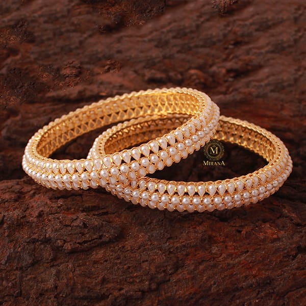 Ragini Pearl Jadau Designer Bangles