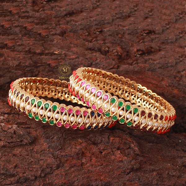 Paarvi Multi Jadau Designer Bangles