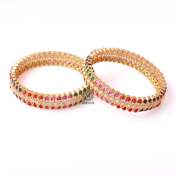 Paarvi Multi Jadau Designer Bangles