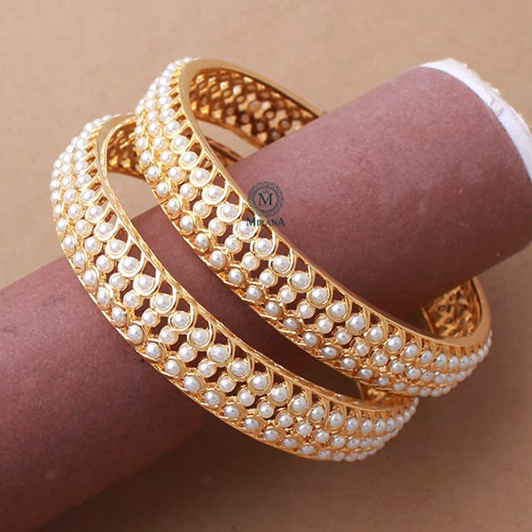 Radhani Pearl Jadau Designer Bangles