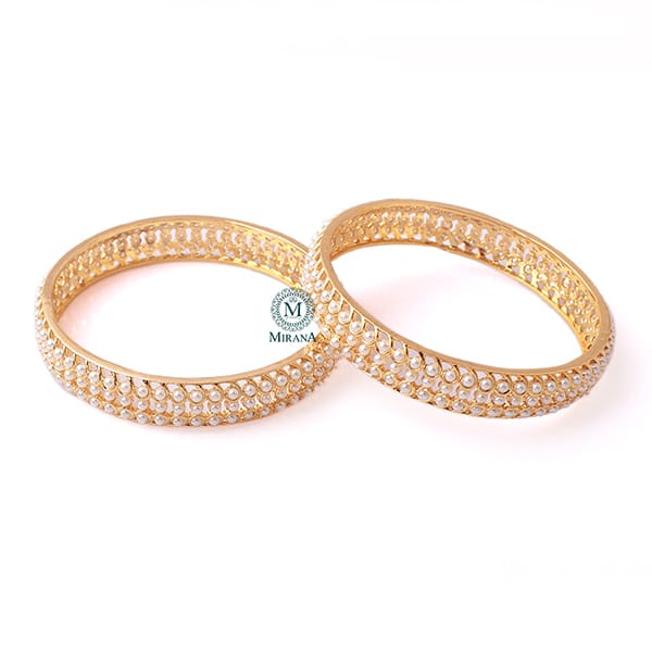 Radhani Pearl Jadau Designer Bangles