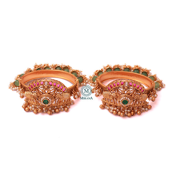 Gaja Pearl Antique Designer Bangles