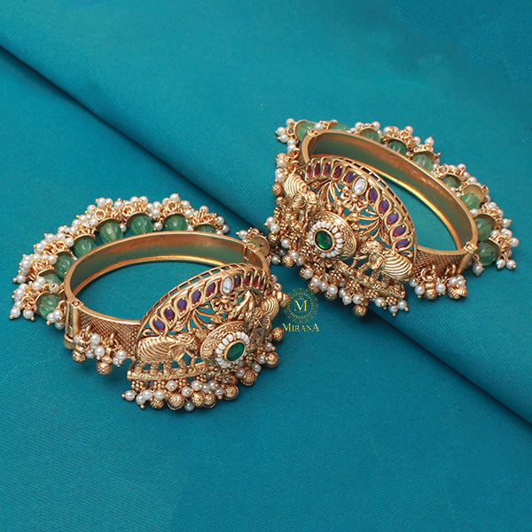 Gaja Pearl Antique Designer Bangles