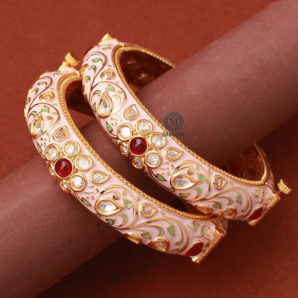 Sejal Meenakari Polki Designer Bangles