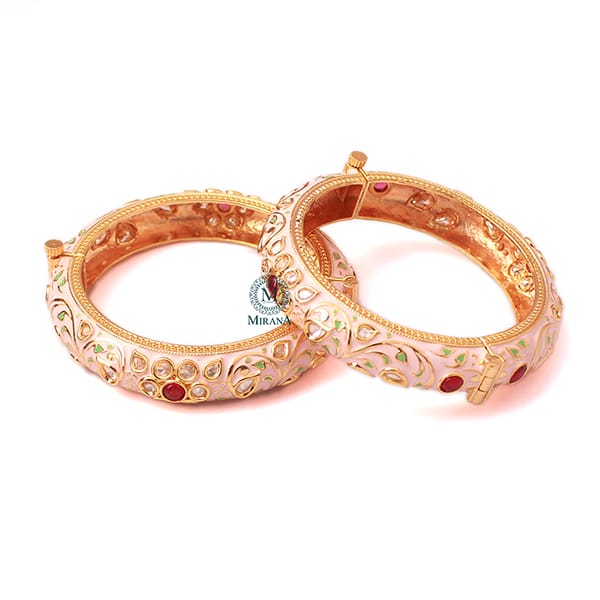 Sejal Meenakari Polki Designer Bangles