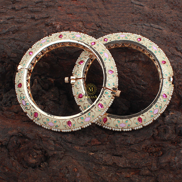 Roshni Meenakari Polki Designer Bangles