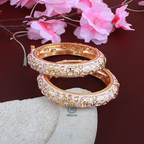 Sejal Multi Colour Meenakari Polki Bangles