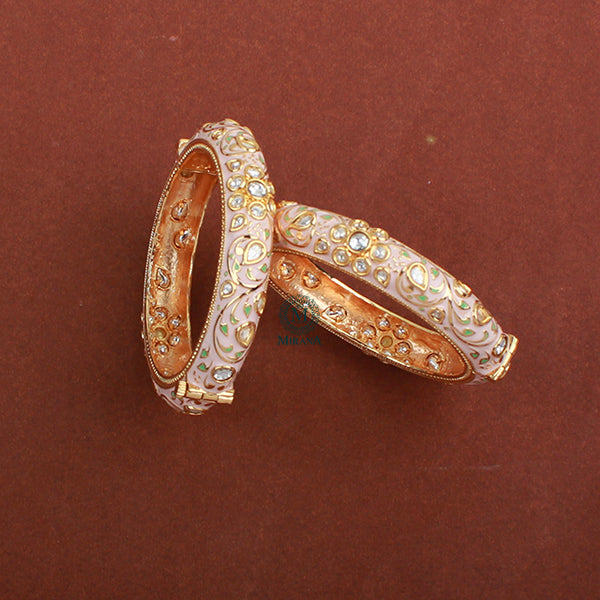 Sejal Multi Colour Meenakari Polki Bangles