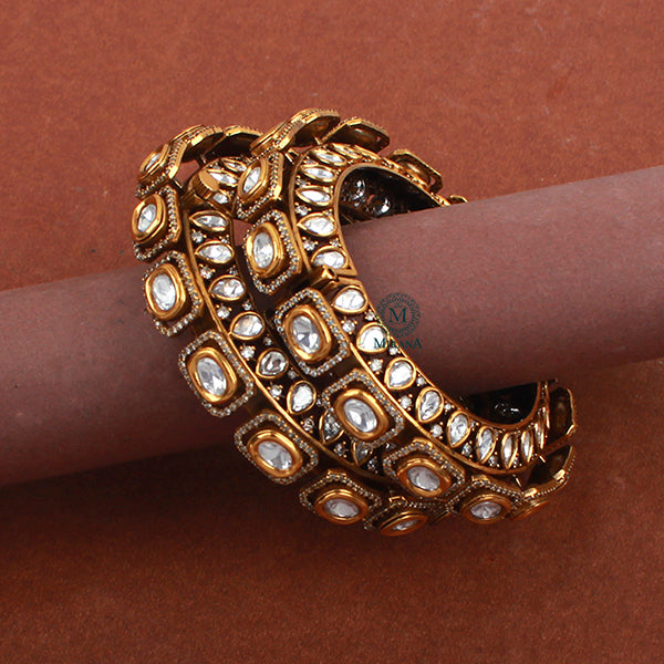 Mallika Polki Pacheli Designer Bangles
