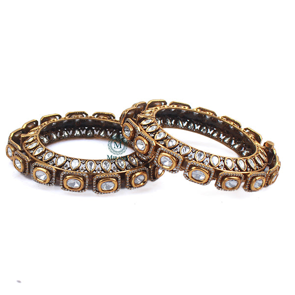 Mallika Polki Pacheli Designer Bangles