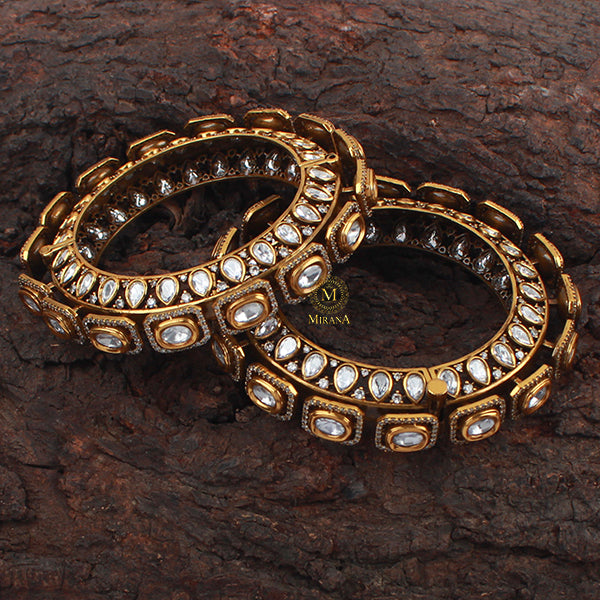 Mallika Polki Pacheli Designer Bangles