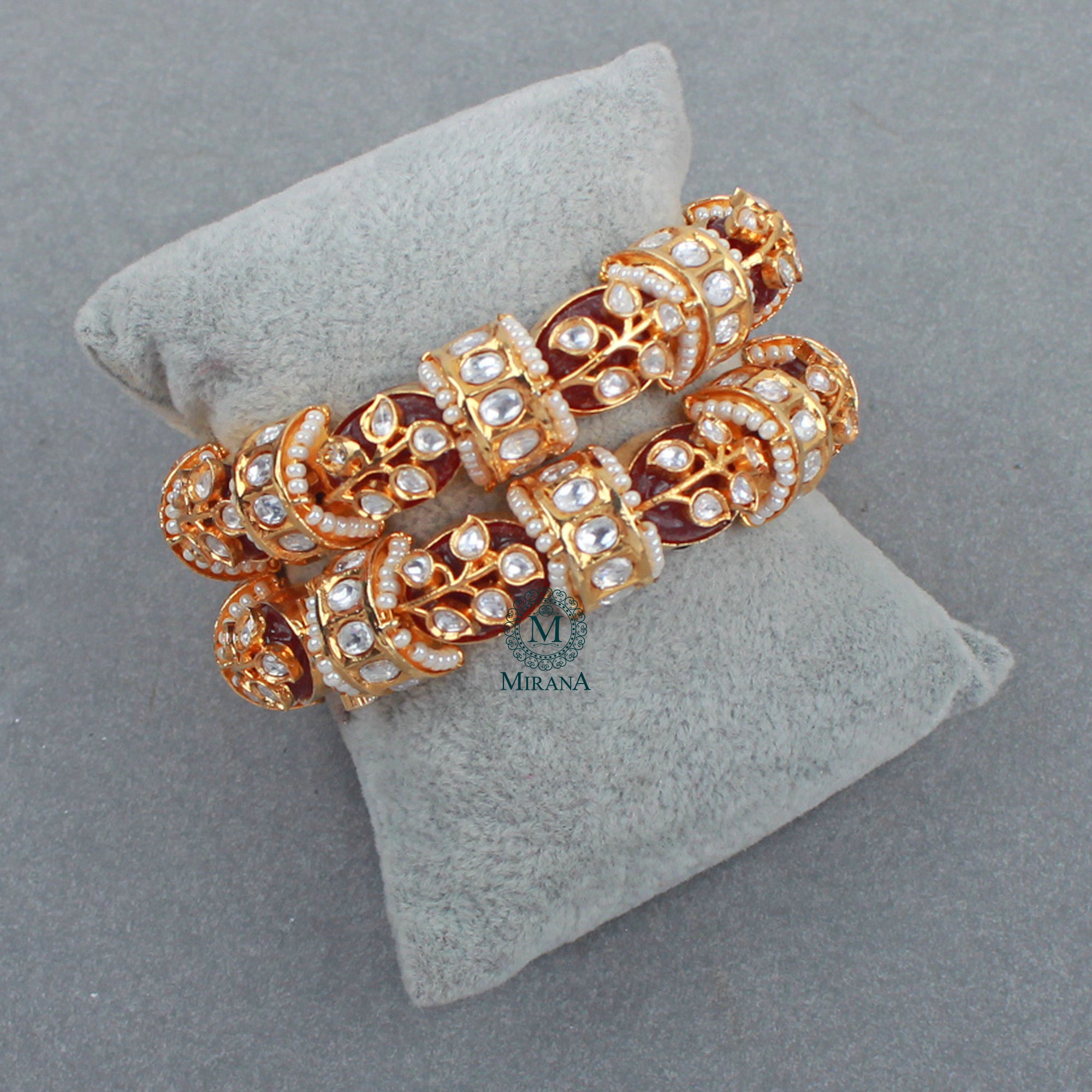 Roop Ruby Polki Designer Bangles