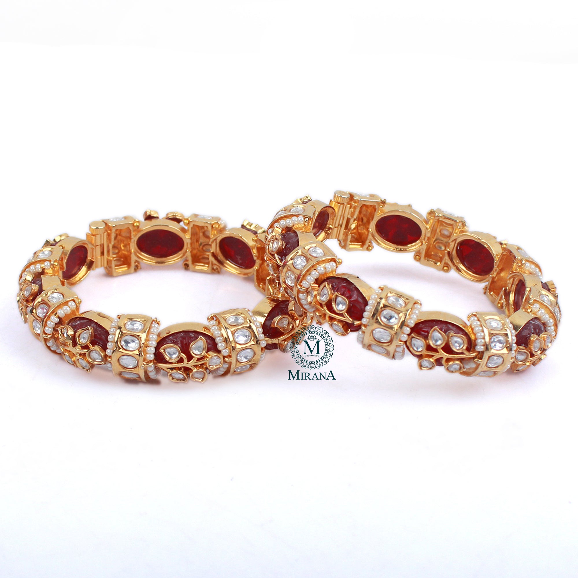 Roop Ruby Polki Designer Bangles