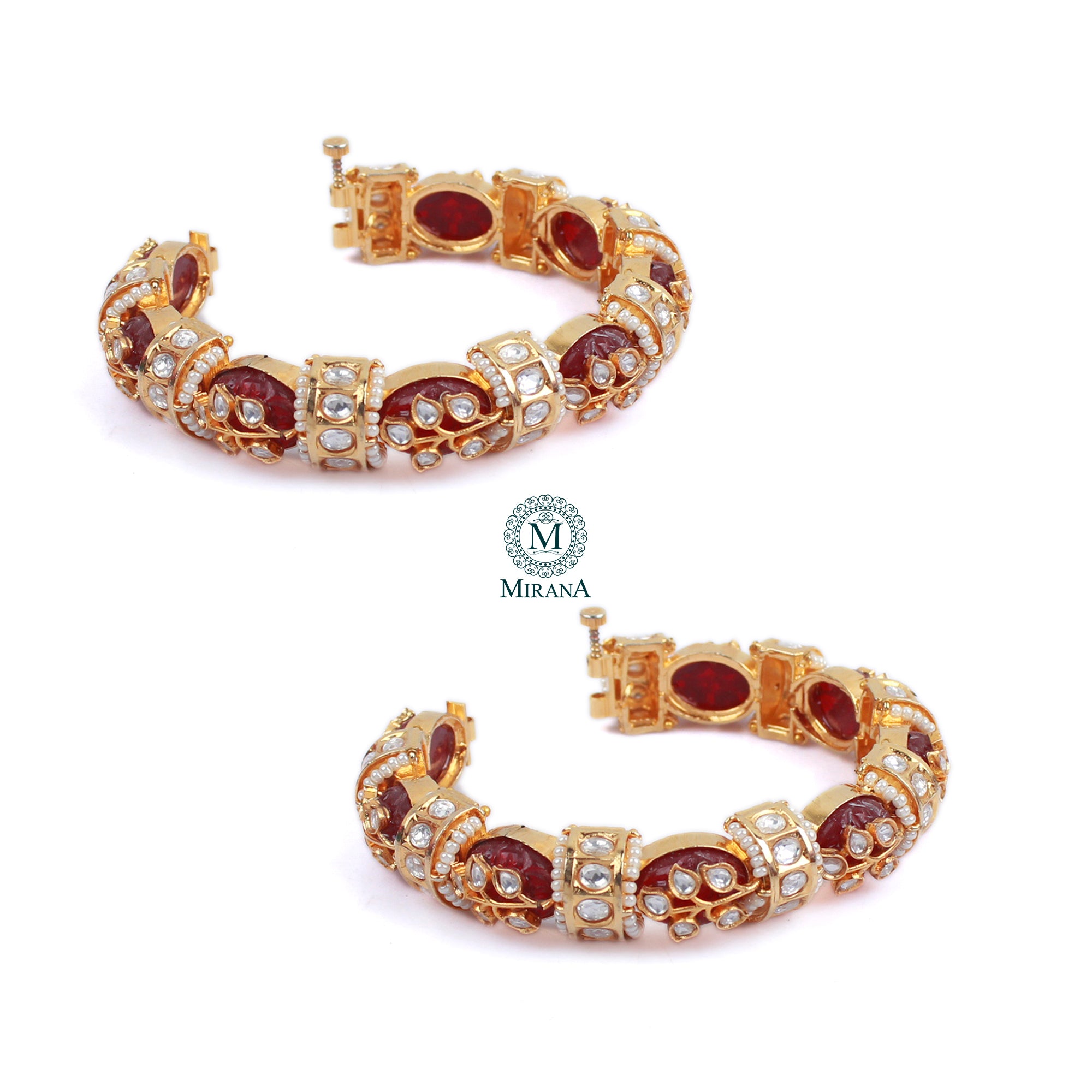 Roop Ruby Polki Designer Bangles