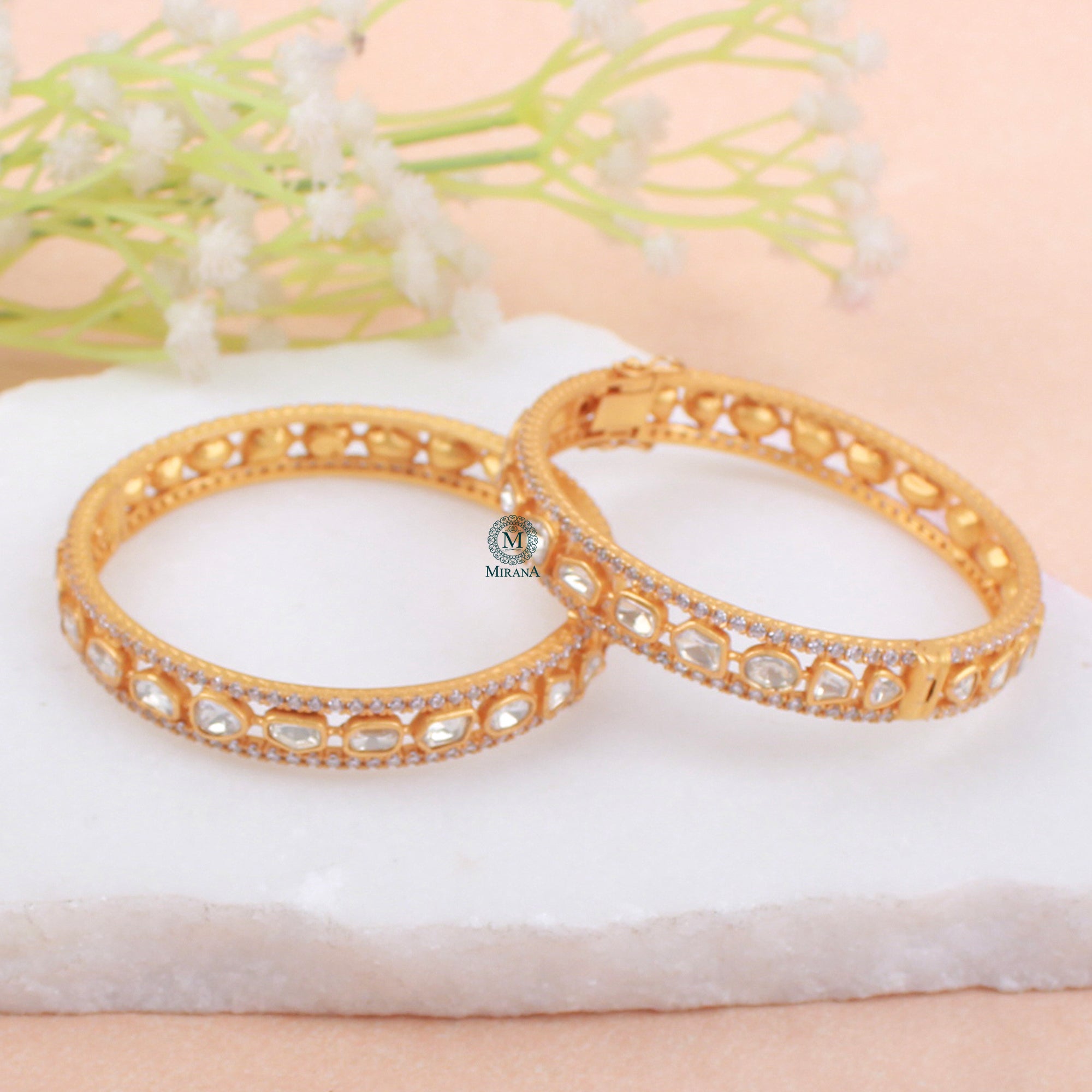 Keesha Moissanite Designer Bangles