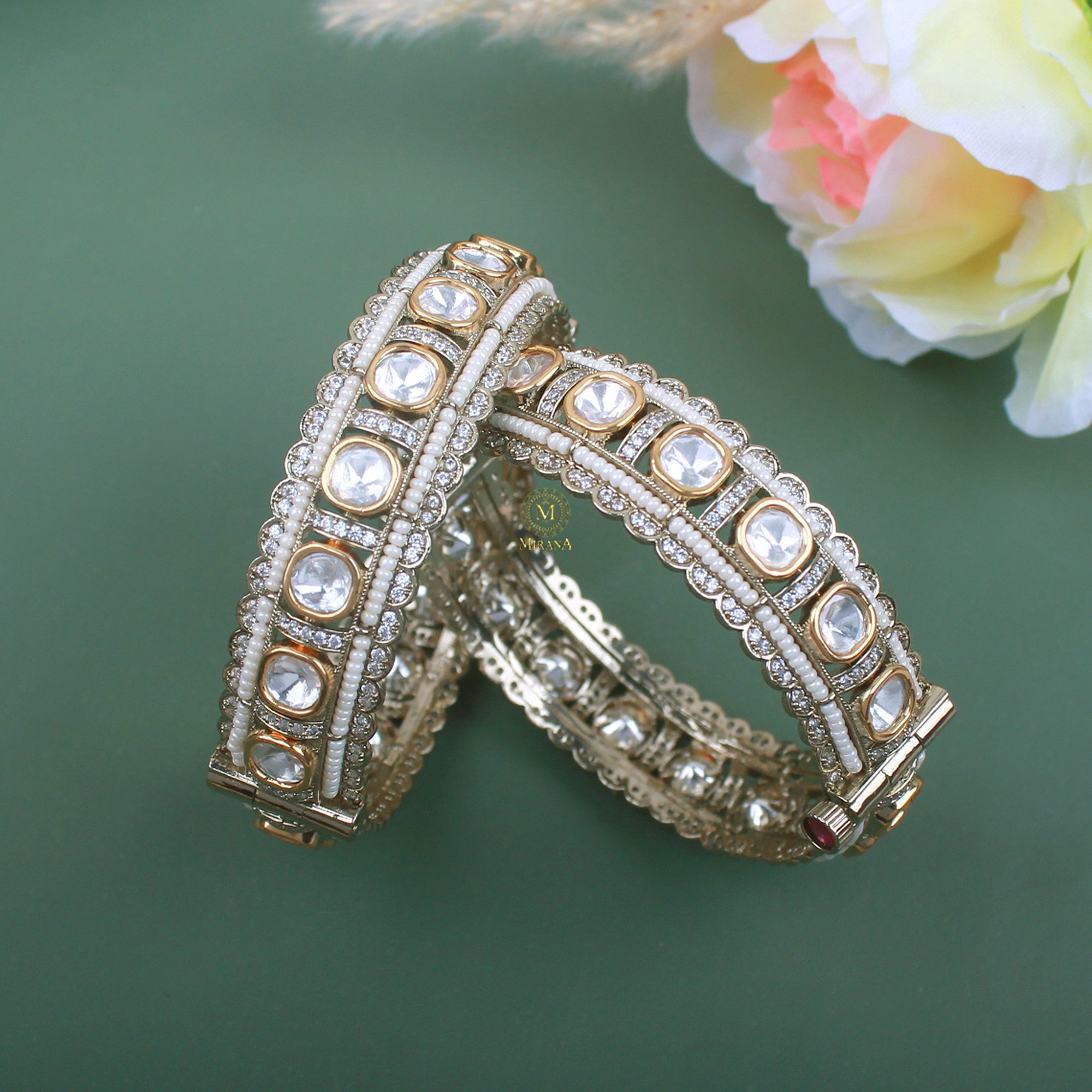 Kashvi Polki Designer Bangles