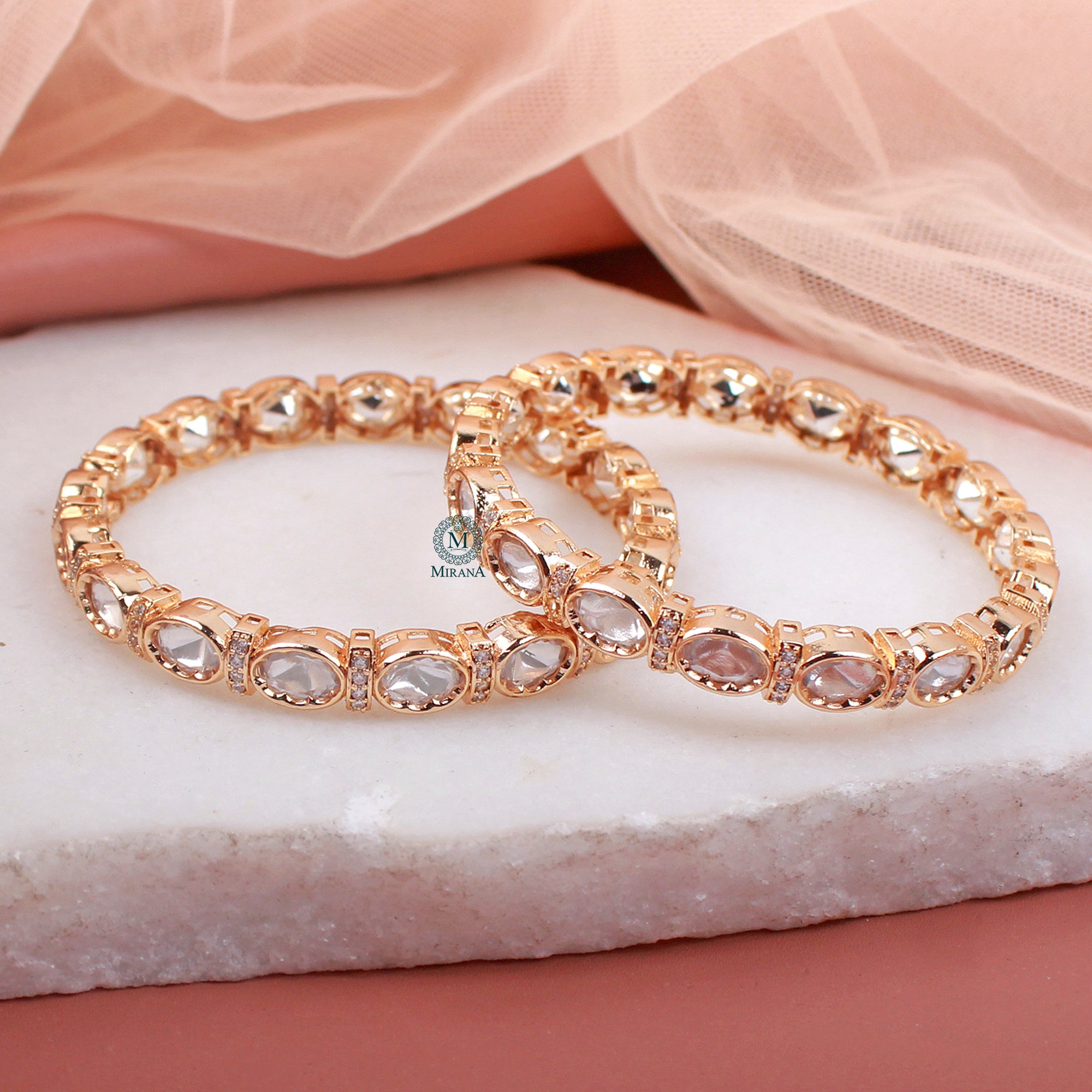 Trivika Polki Designer Bangles