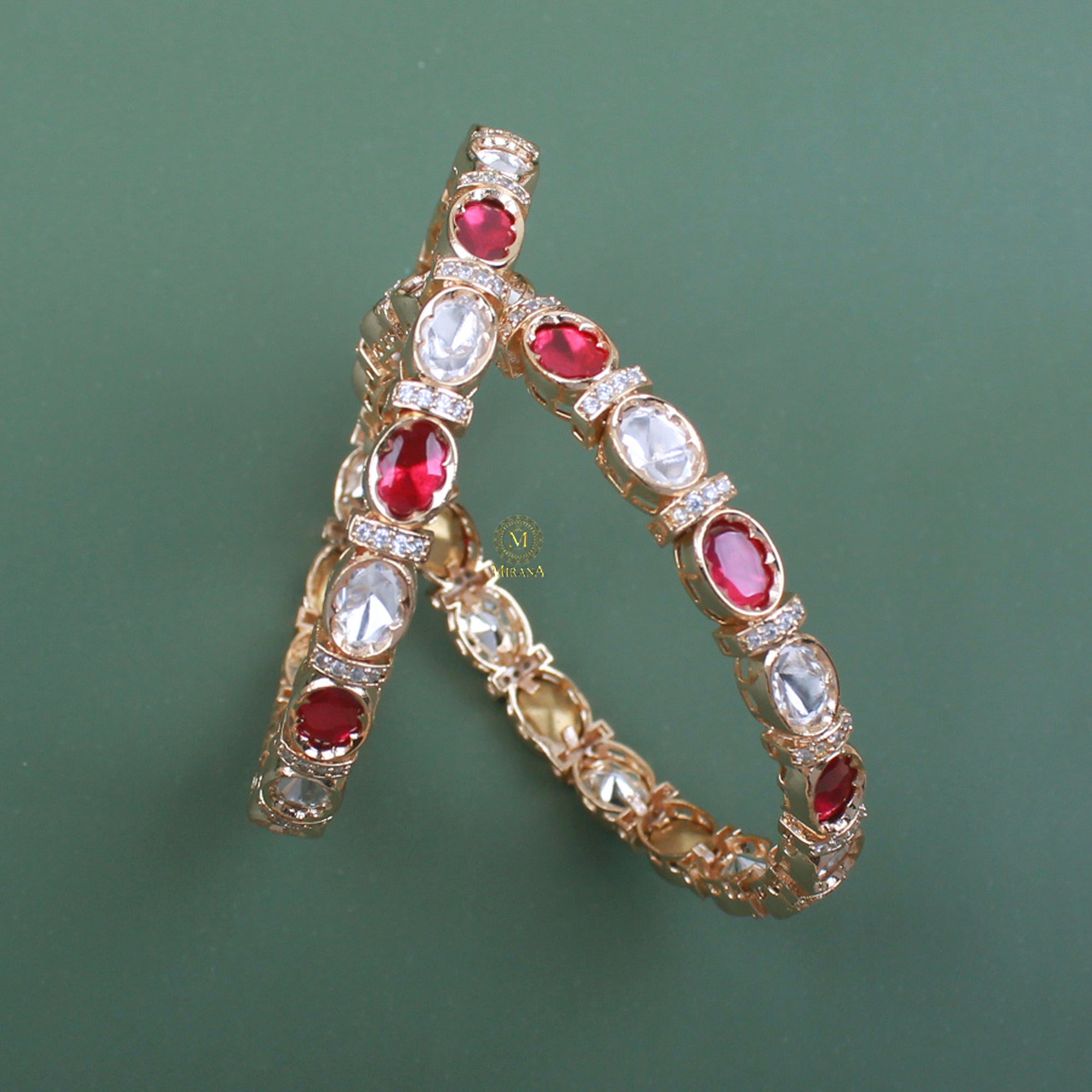 Trivika Polki Designer Bangles
