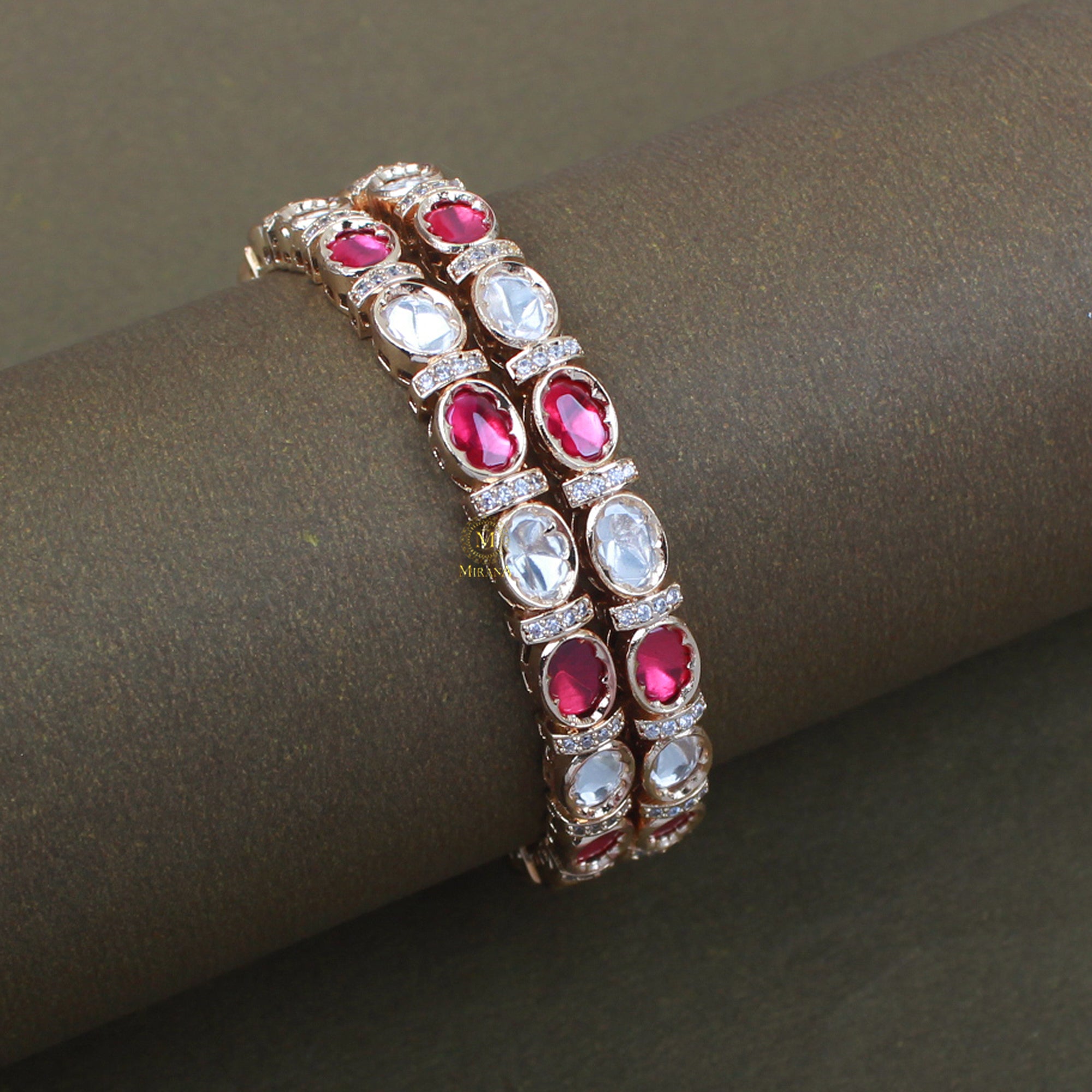 Trivika Polki Designer Bangles