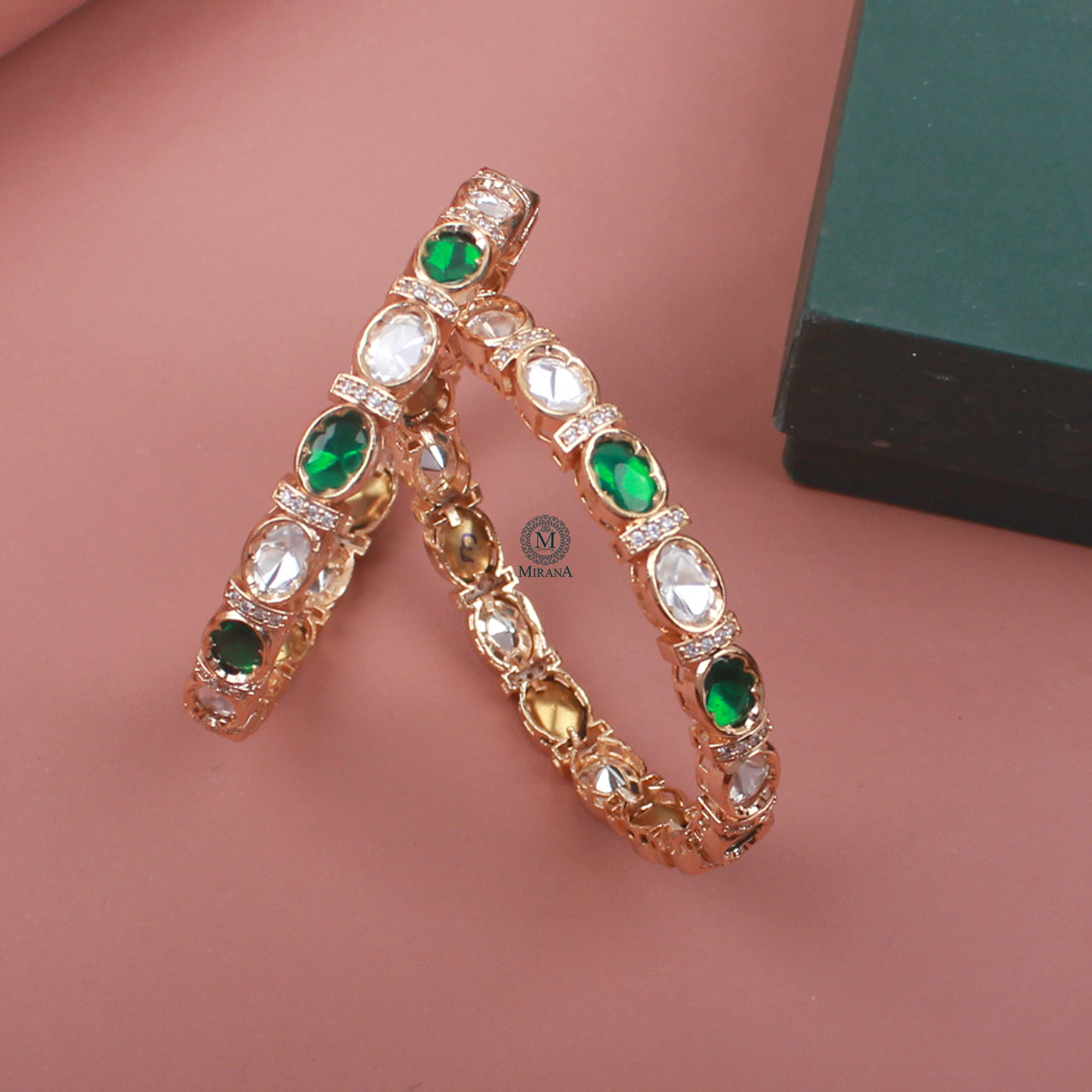 Trivika Polki Designer Bangles