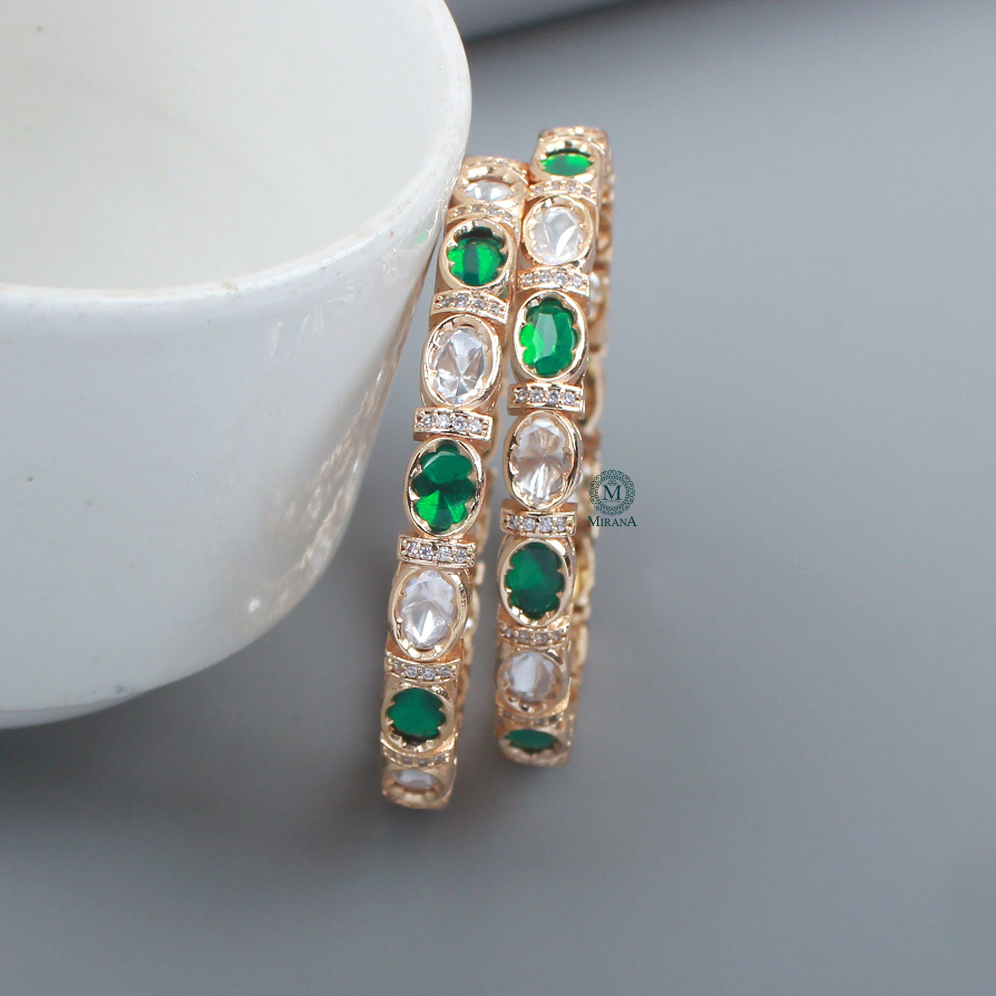 Trivika Polki Designer Bangles