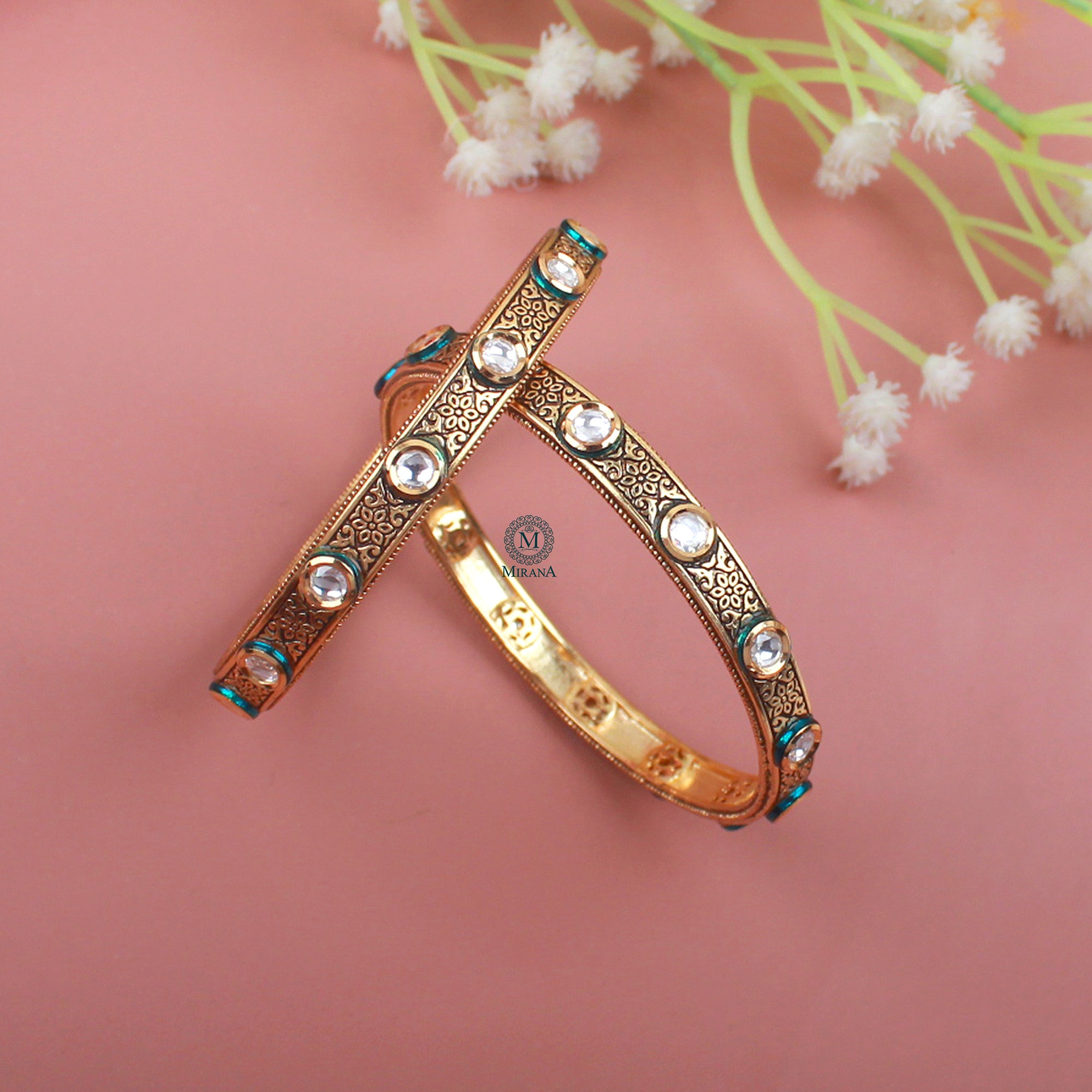 Vritika Polki Designer Bangles