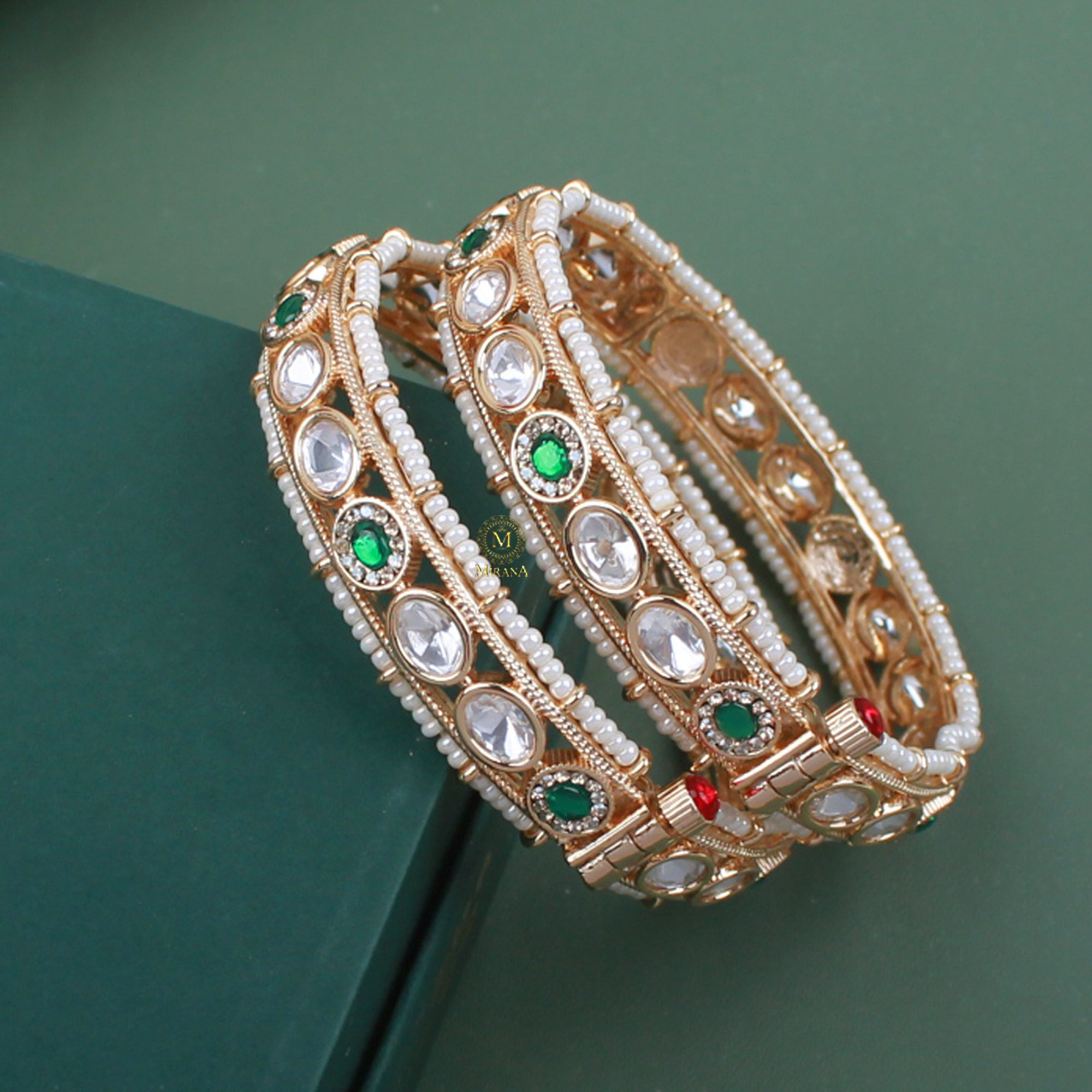 Krisha Polki Designer Bangles