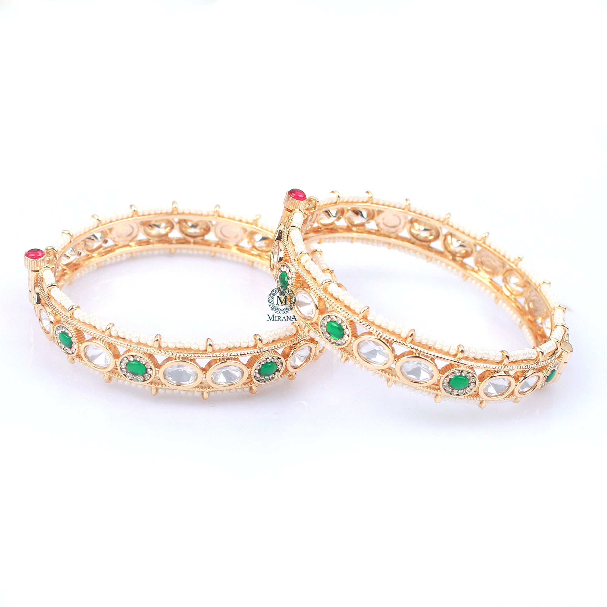 Krisha Polki Designer Bangles