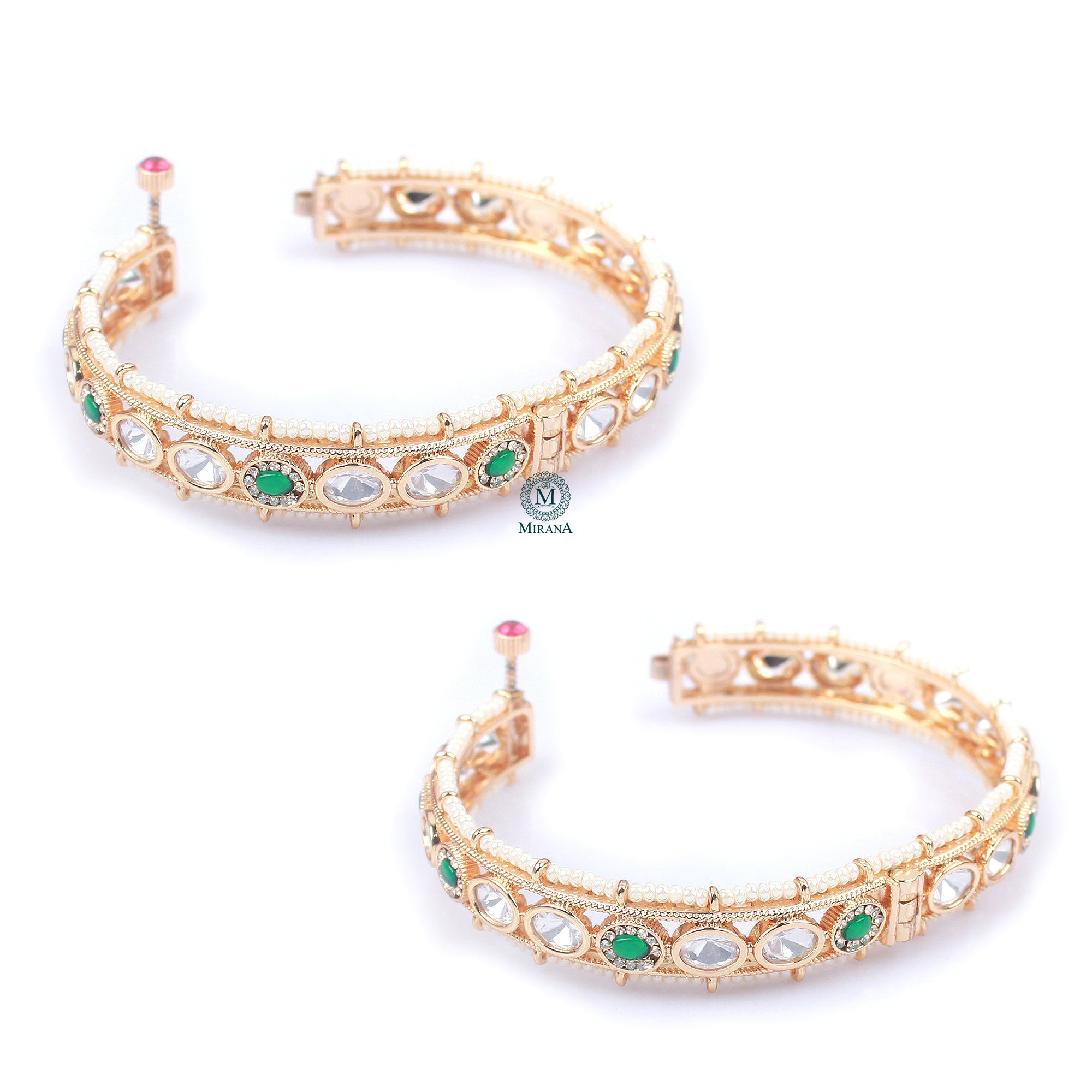 Krisha Polki Designer Bangles