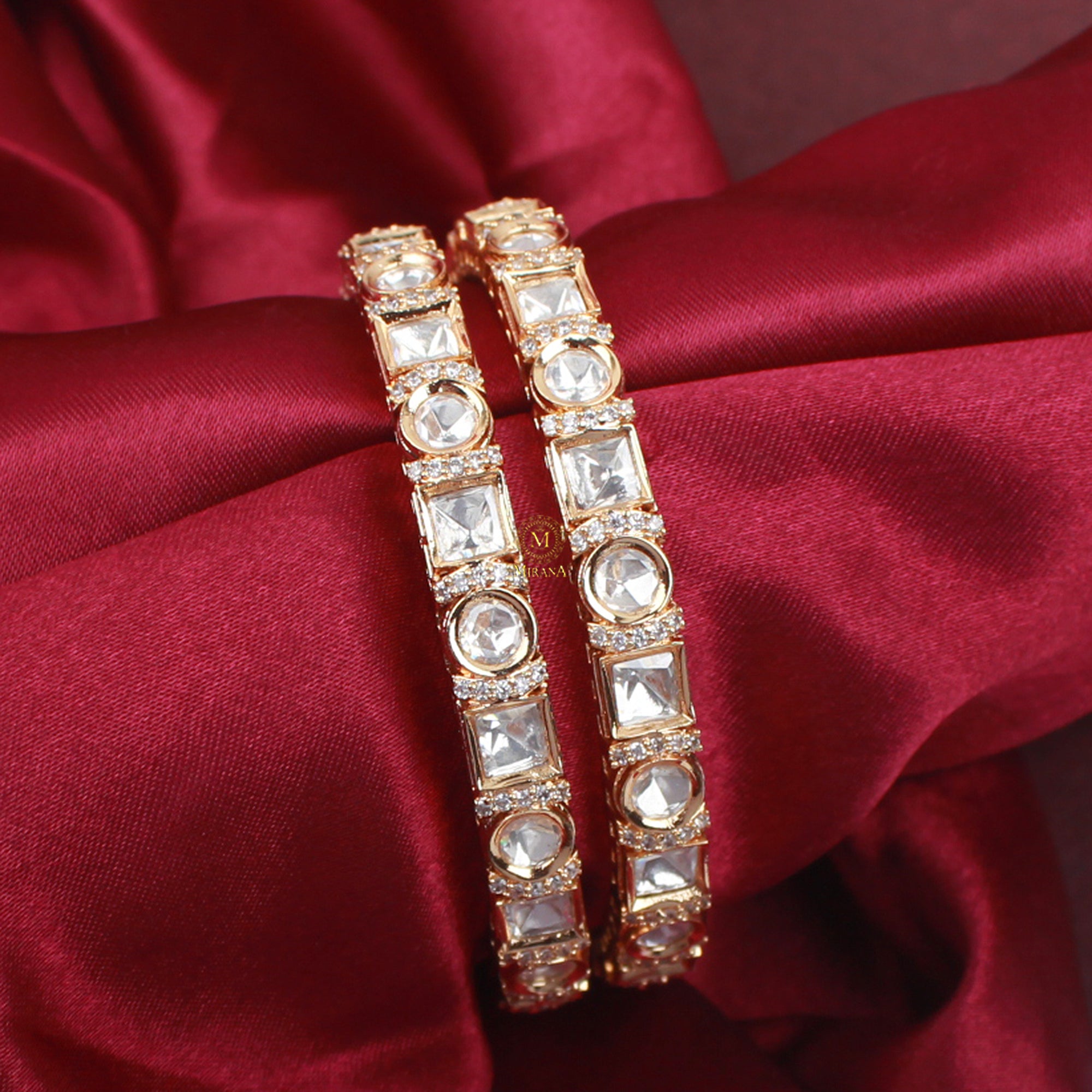 Trinishi Polki Designer Bangles