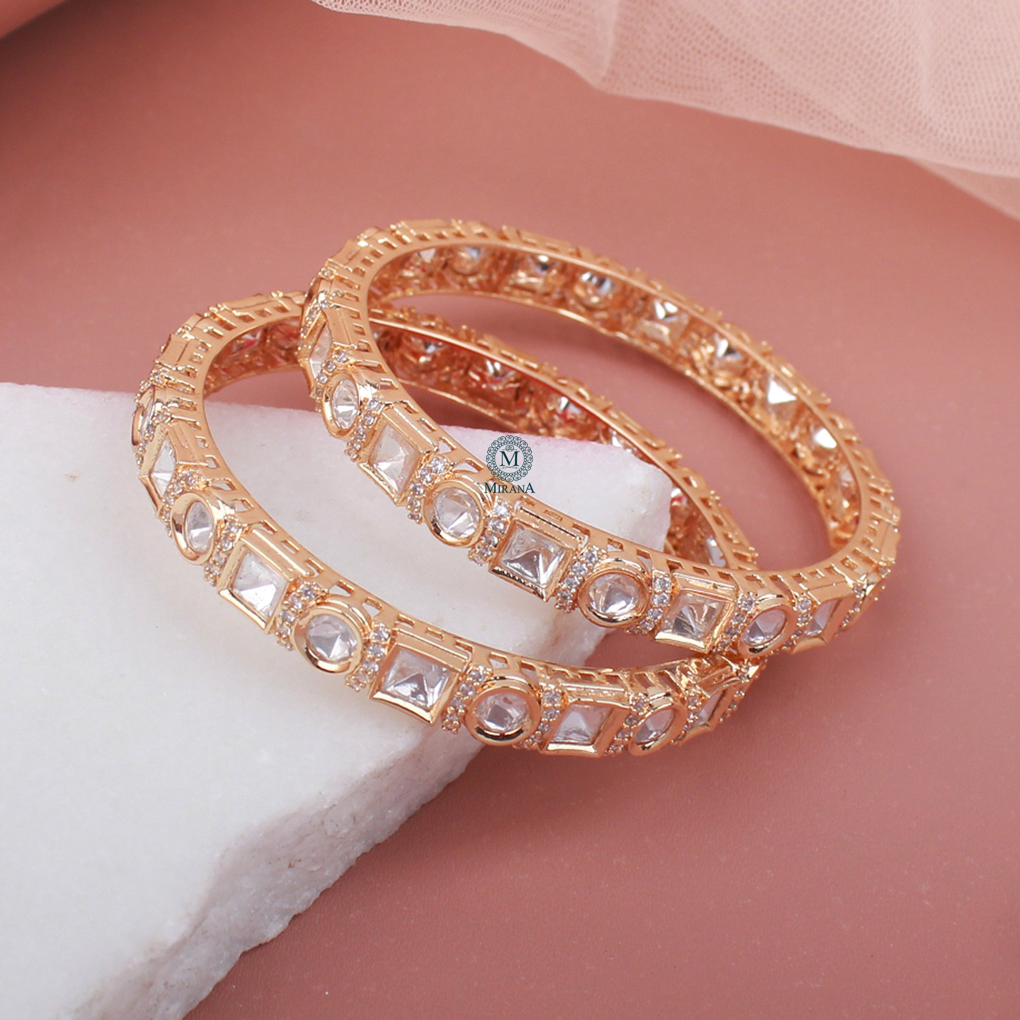 Trinishi Polki Designer Bangles