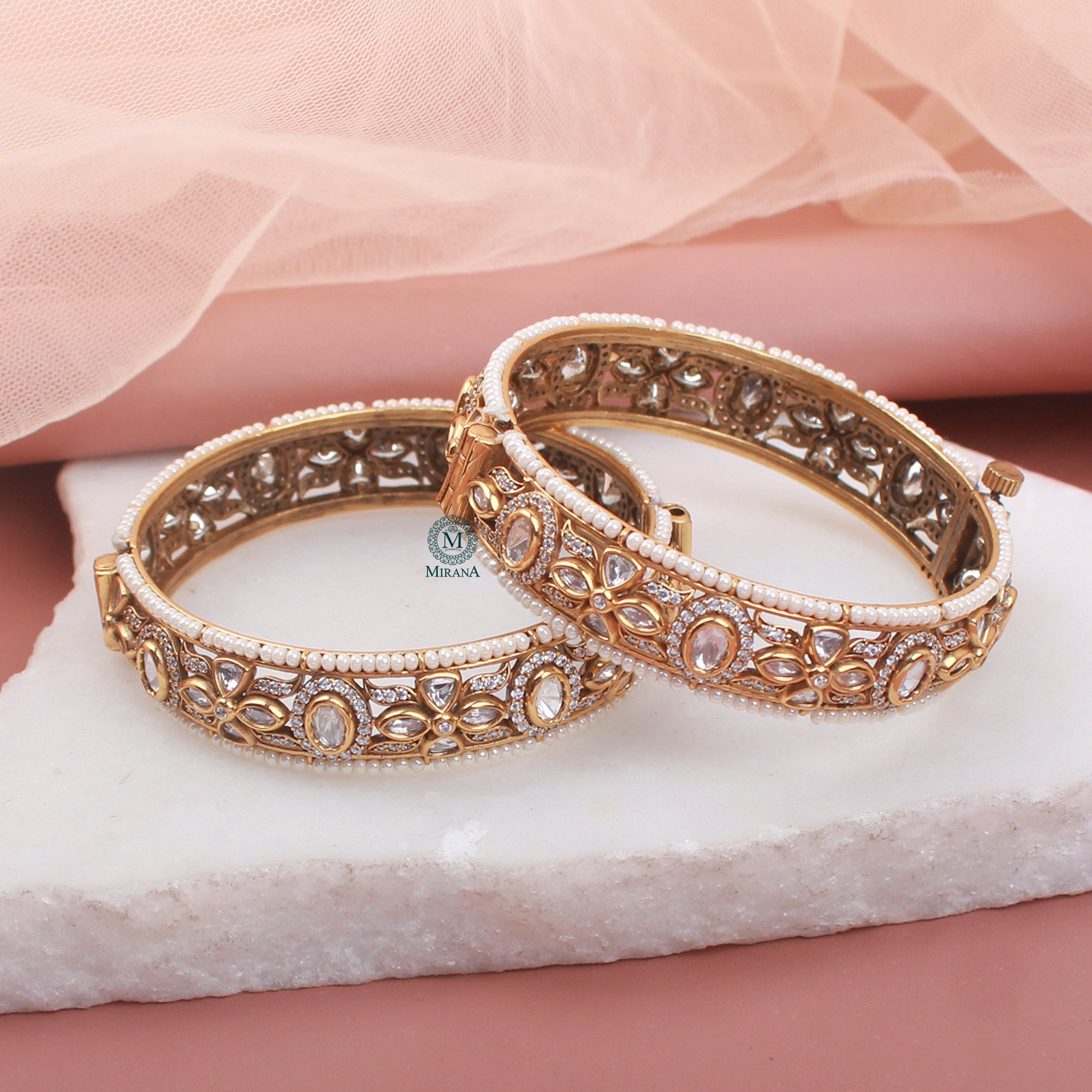 Ridha Polki Designer Bangles