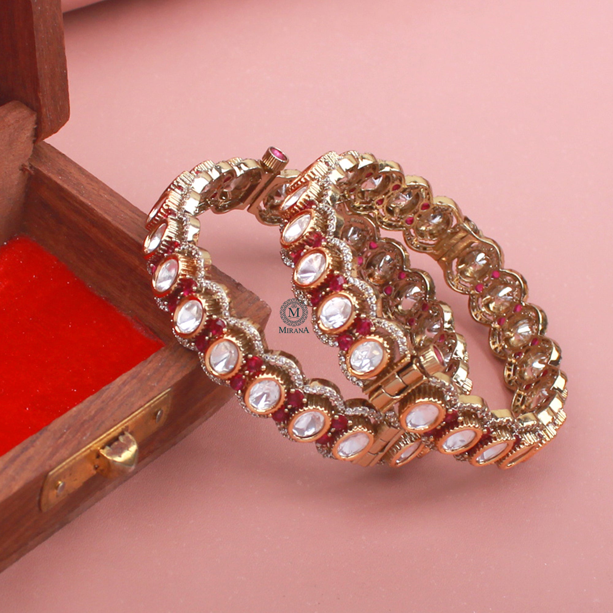 Adira Polki Designer Bangles