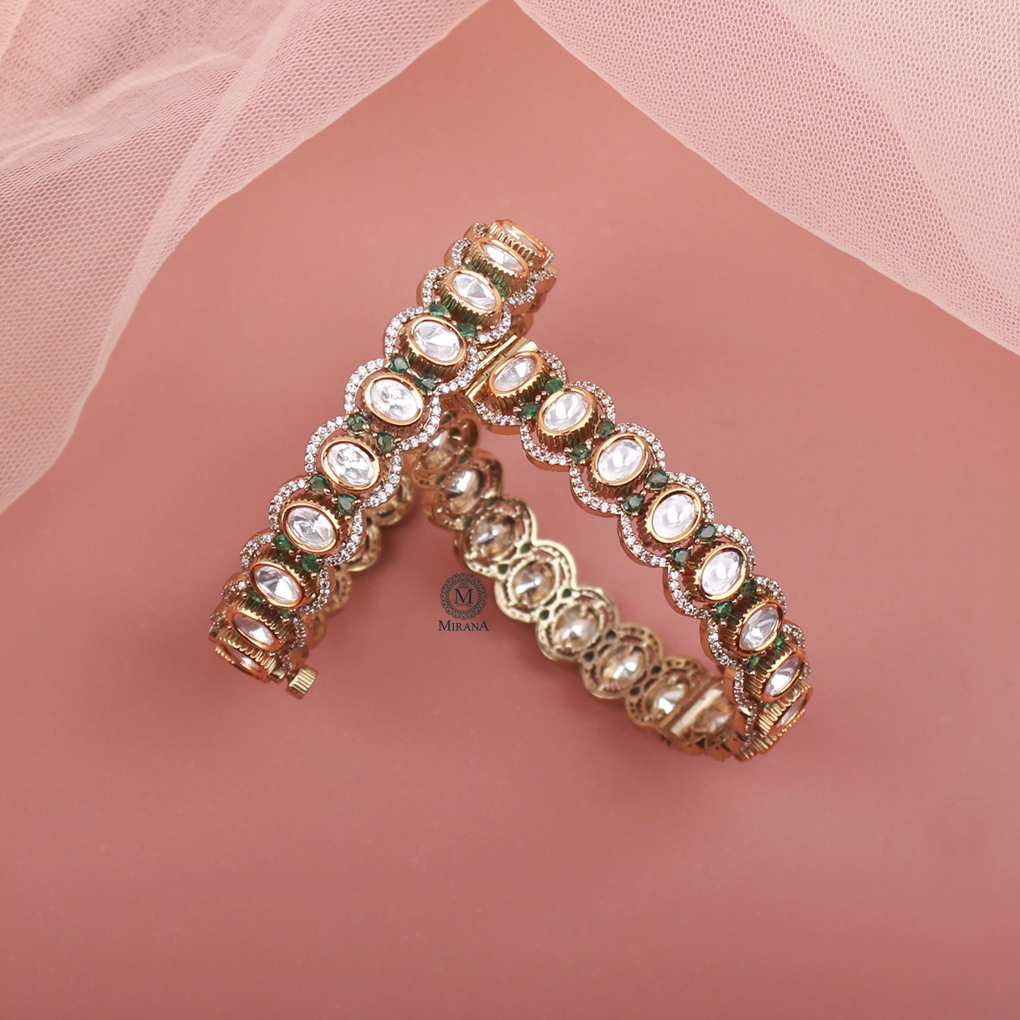 Adira Polki Designer Bangles