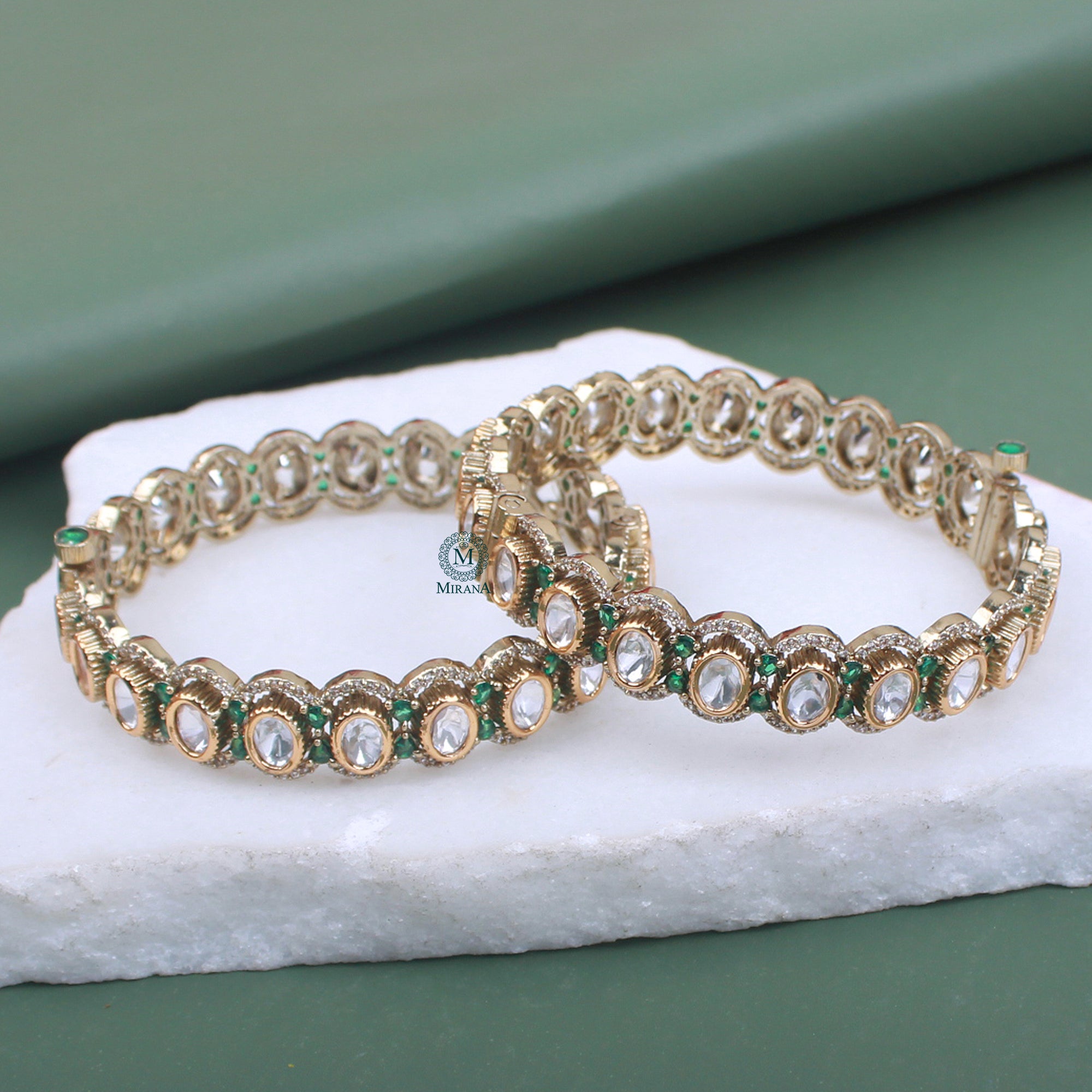 Adira Polki Designer Bangles