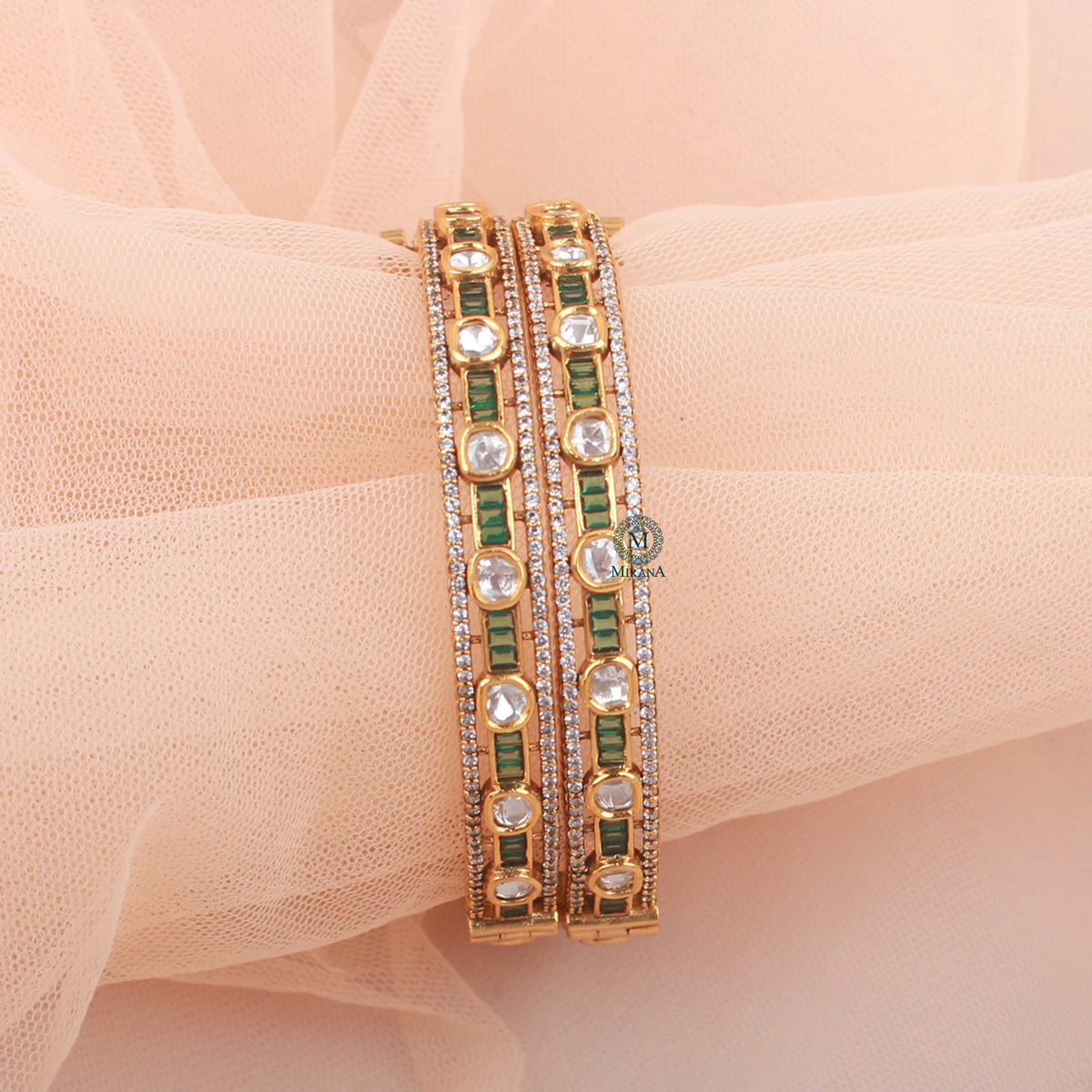 Yanishi Polki Designer Bangles
