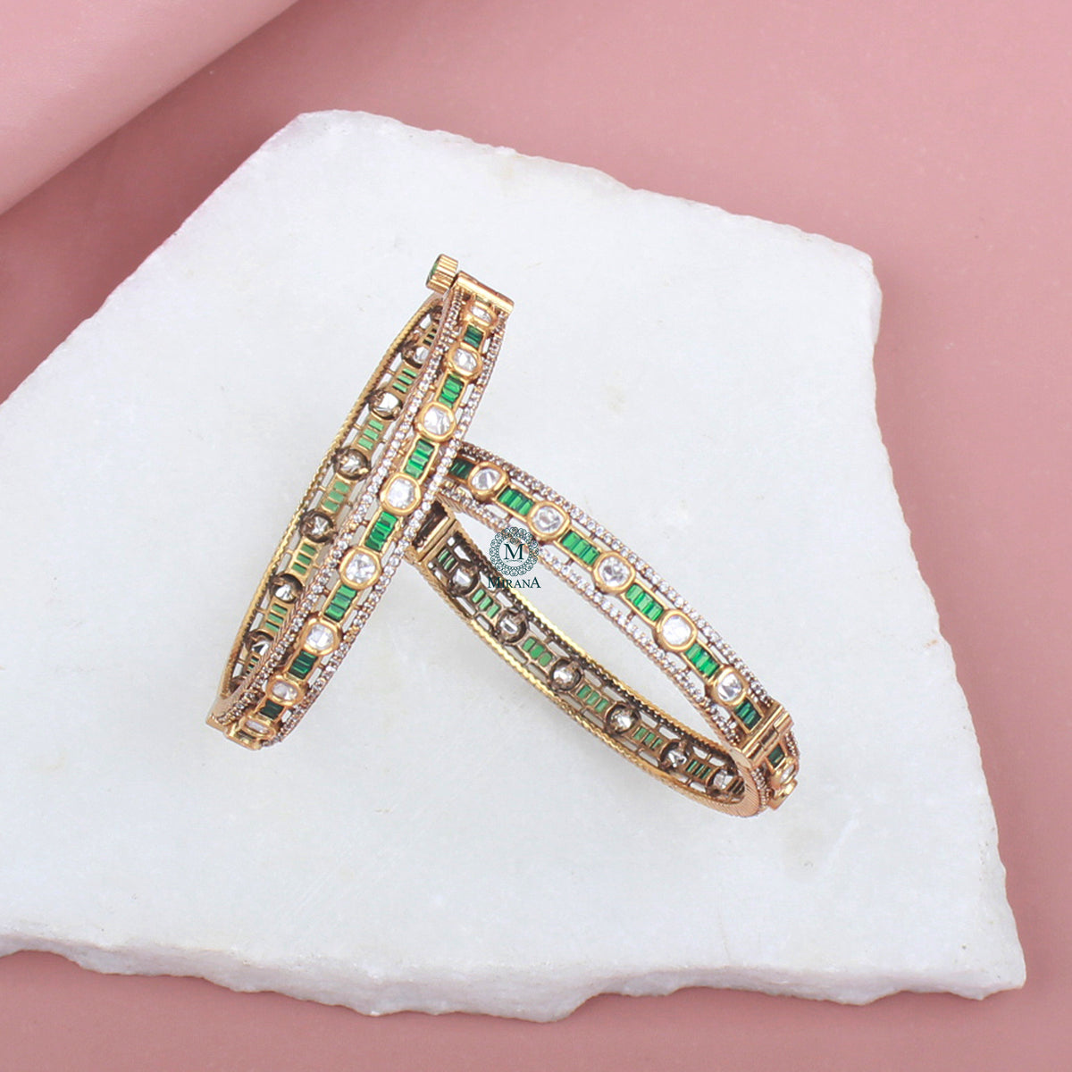 Yanishi Polki Designer Bangles