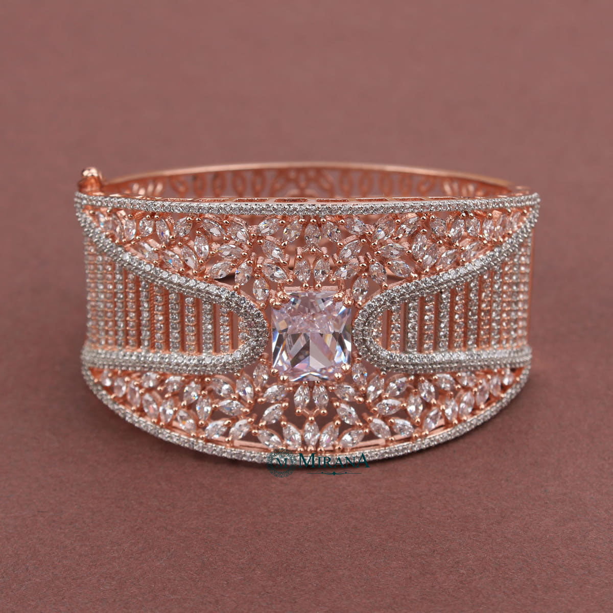 Dual Tone Tossed Broad Bracelet