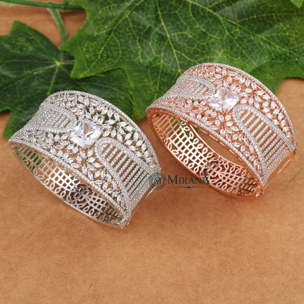 Dual Tone Tossed Broad Bracelet