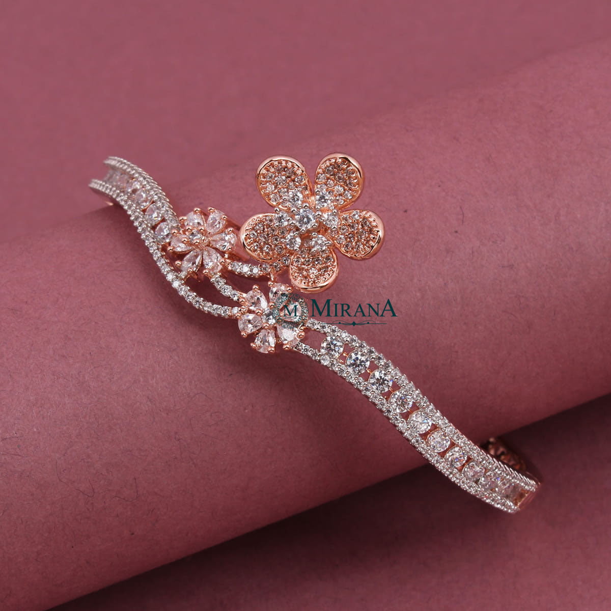 Beautiful Three Flower Design Bracelet