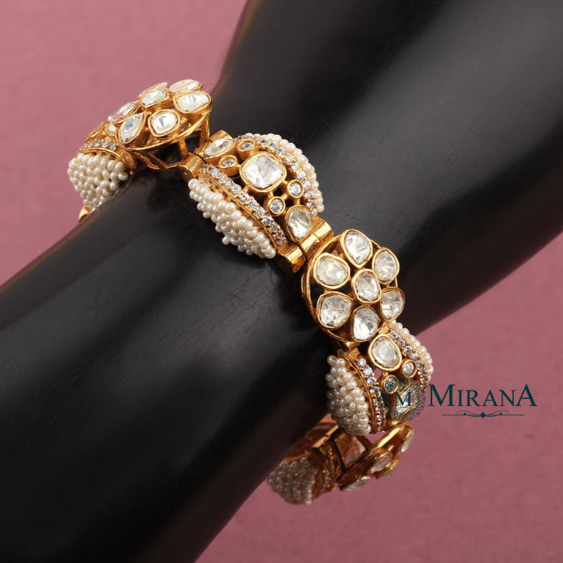 Malvika Kundan Polki Bridal Bracelet