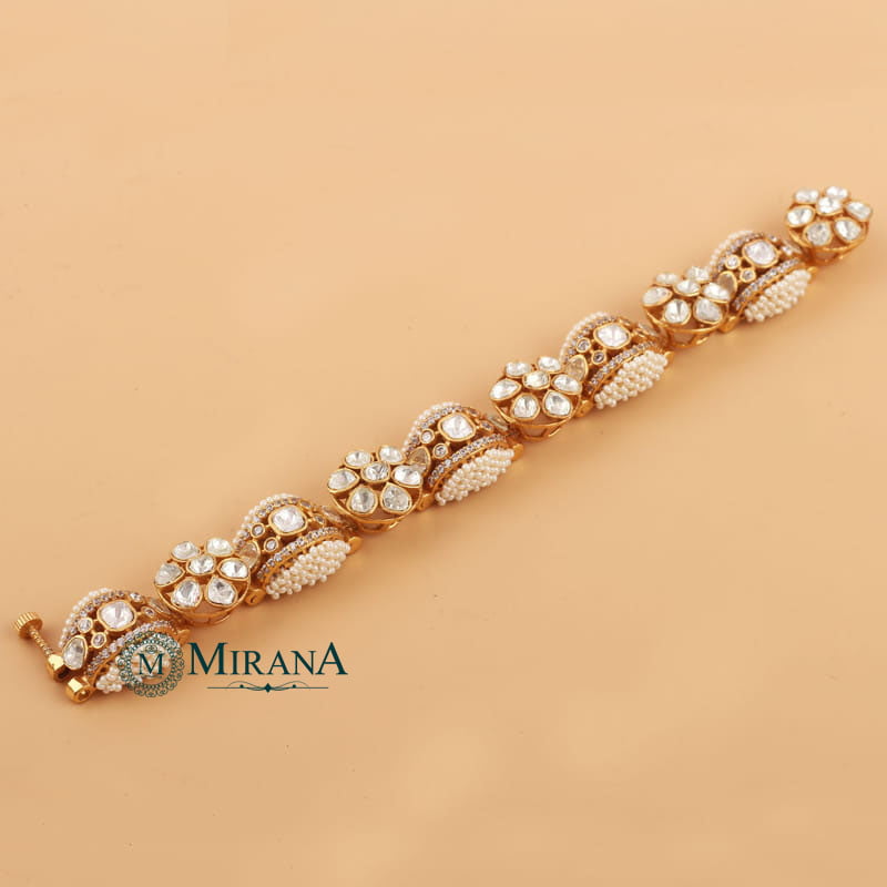 Malvika Kundan Polki Bridal Bracelet