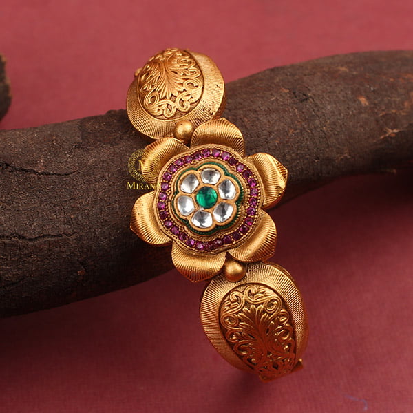 Indrani Flower Kundan Bracelet