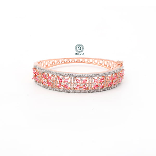 Doris Pink CZ Designer Bracelet